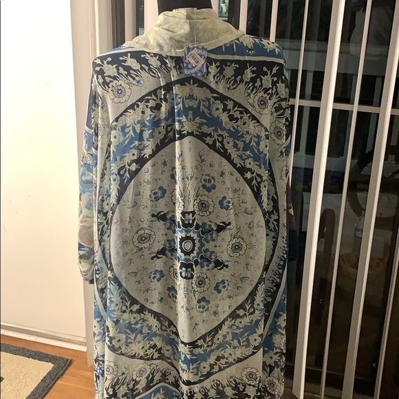 Free People Keeping Up with the Kimono Blue Multi - Picture 7 of 10